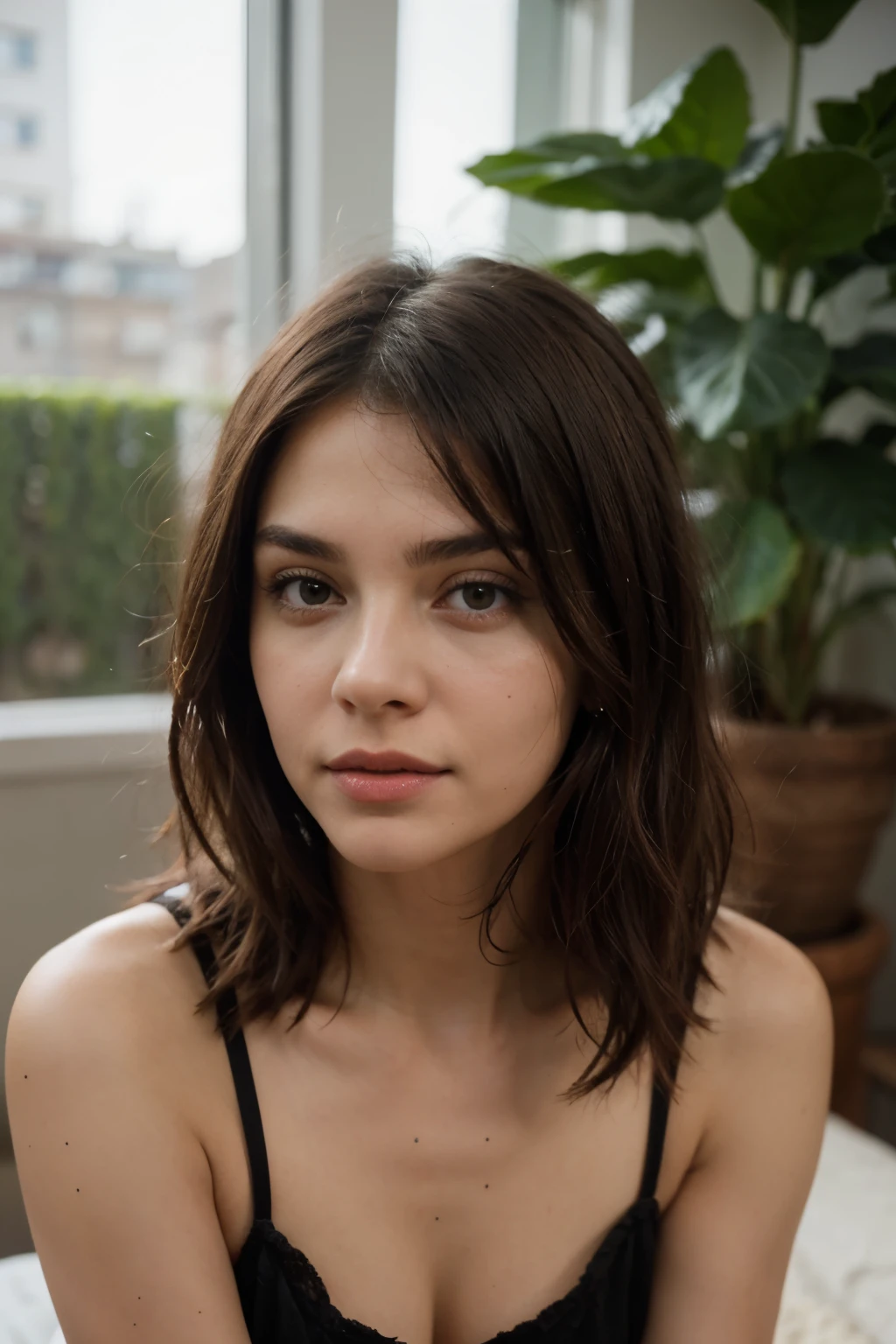 aguacate con cabello rojo corto y cara bonita