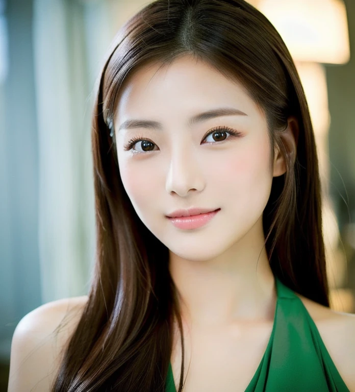 Close-up of a woman in a green dress posing for a photo., Gorgeous Chinese model, หญิงKorean girlที่งดงาม, beautiful south korean women, หญิงKorean girlที่สวยงาม, beautiful asian girl, Cute young man with a sweet Asian face, Chinese girl, Asian girl with long hair, ponytail, The face of a beautiful Japanese girl, Korean girl, Cute girl - clear face, Japanese model, Beautiful Asian woman