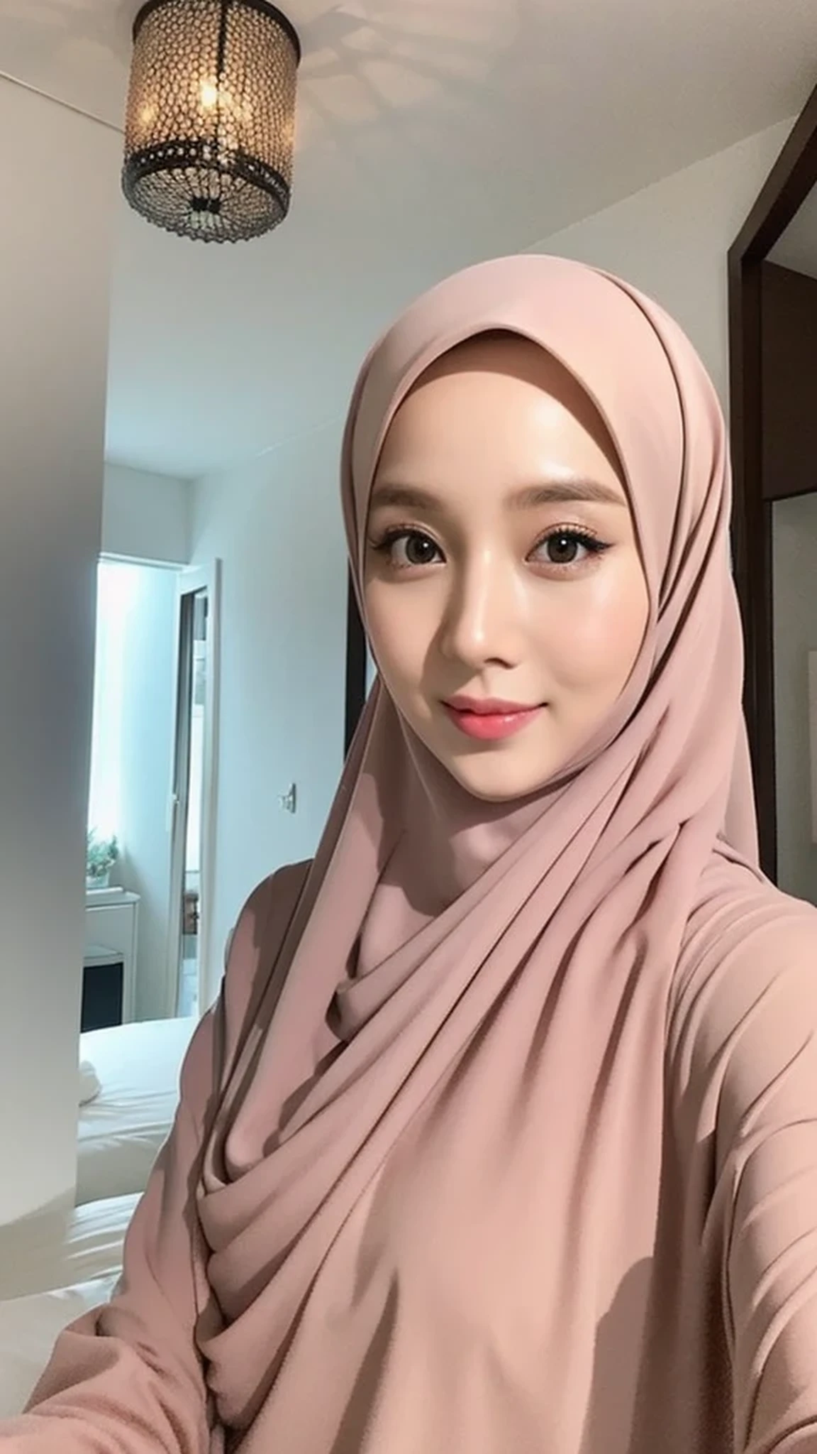 Beautuful Women、hijab, indonesian, a room、selfee、White Room、cute face、Vanrak Ayyans appears、1 girl, stylish