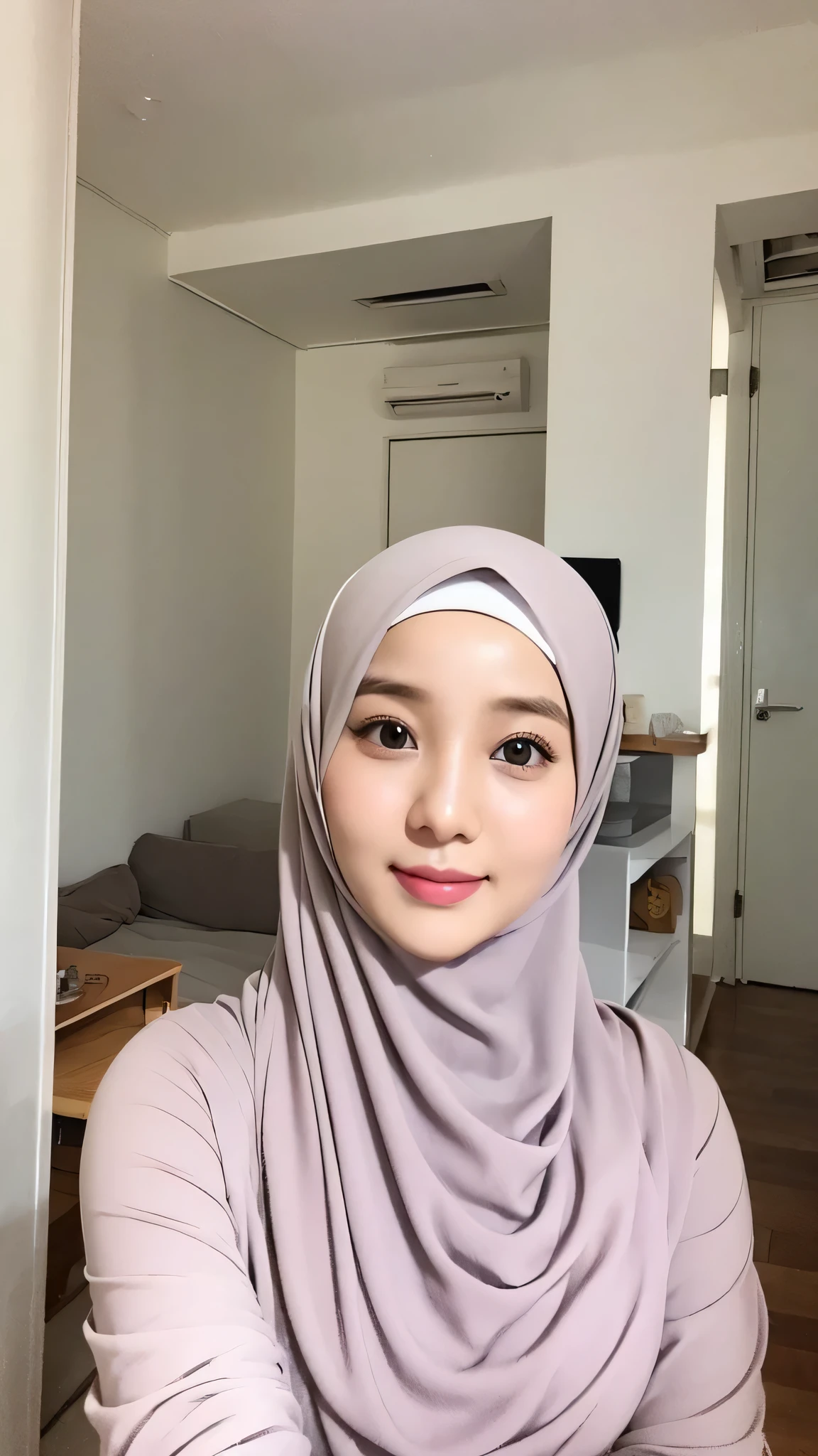 Beautuful Women、hijab, indonesian, a room、selfee、White Room、cute face、Vanrak Ayyans appears、1 girl, stylish