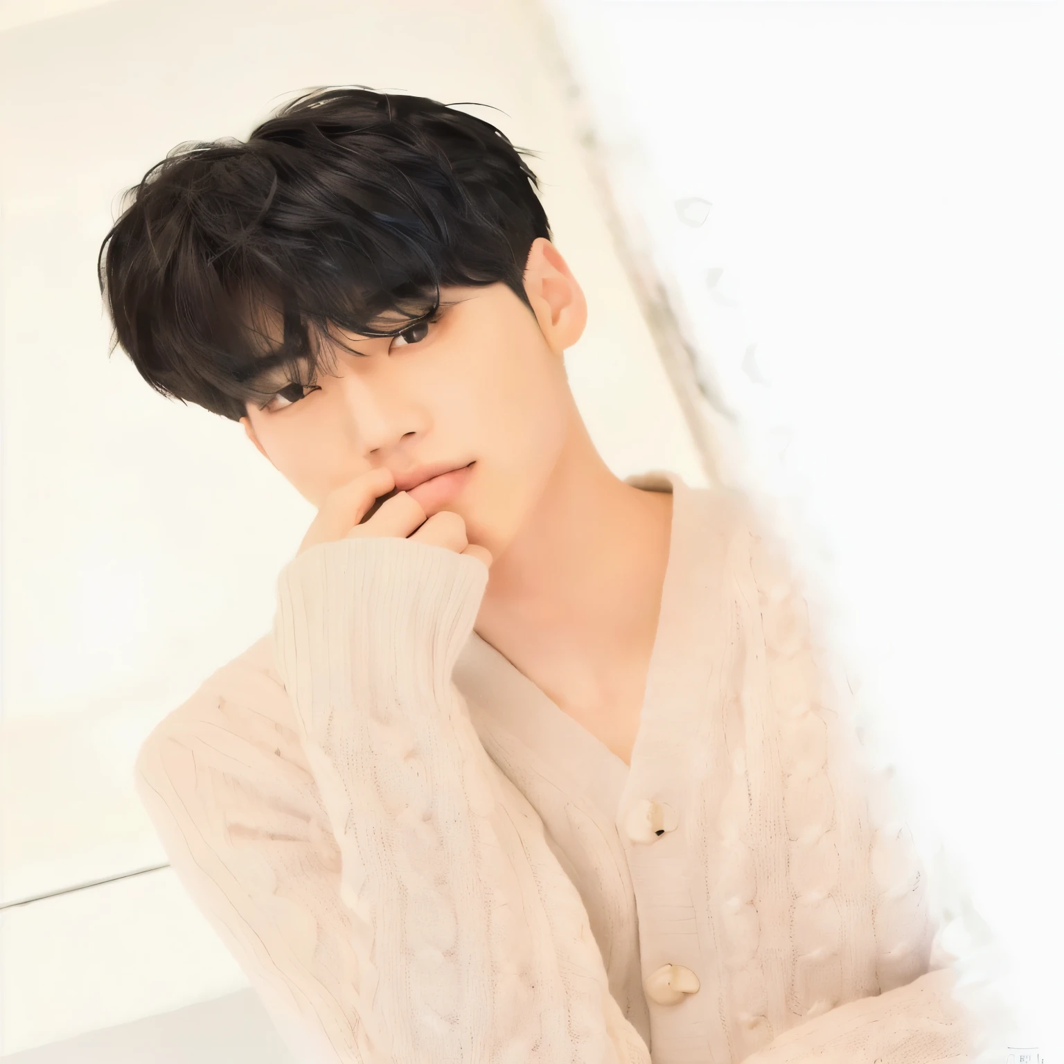 arafed asian man with a short haircut and a sweater, kim doyoung, jinyoung shin, hyung tae, inspirado en Bian Shoumin, de mi parte, cai xukun, Won Bin Lee, inspirado en Kun Can, Jin Shan, yanjun chengt, pintar ulzzang, Hong June Hyung, un hombre guapo,pelo corto ?????, Shin Jeongho