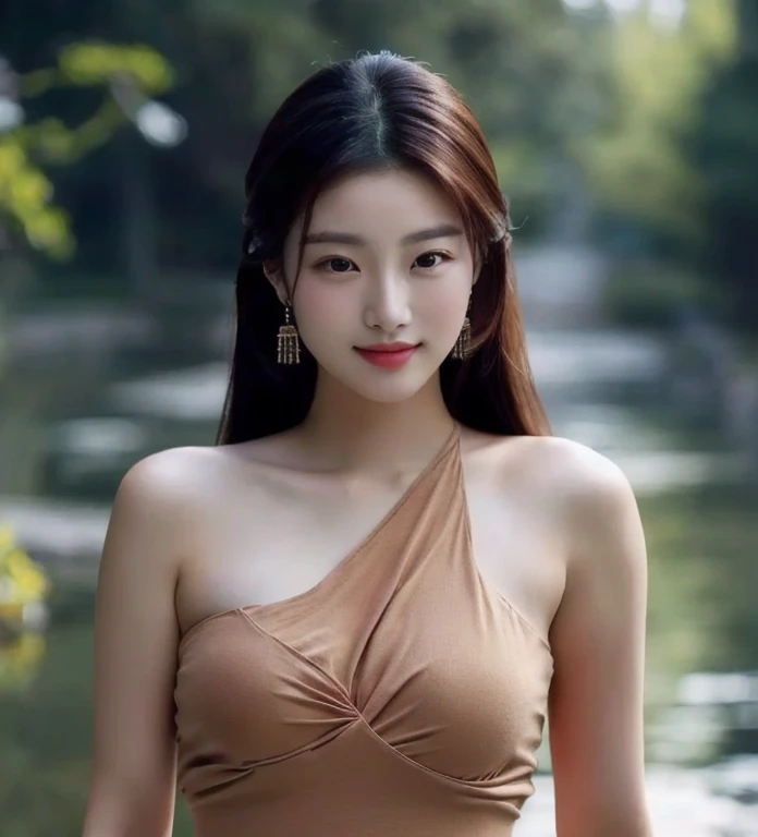 Close-up of a woman in a red shirt taking a photo.., beautiful south ponytail,) long, Flowing hair, korean woman, gorgeous young korean woman, ponytail, beautiful young korean woman, Korean girl, korean woman, Jae Yeon Nam, beautiful asian girl, young asian woman, Beautiful Asian woman, cute korean , Gorgeous Chinese model, Chinese girl, Heonhwa Cho