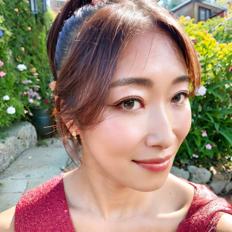 (masterpiece, best quality:1.2), 1girl, solo,japanese,mature woman,beautiful skin,breutiful texture,natural skin texture,natural hair texture,