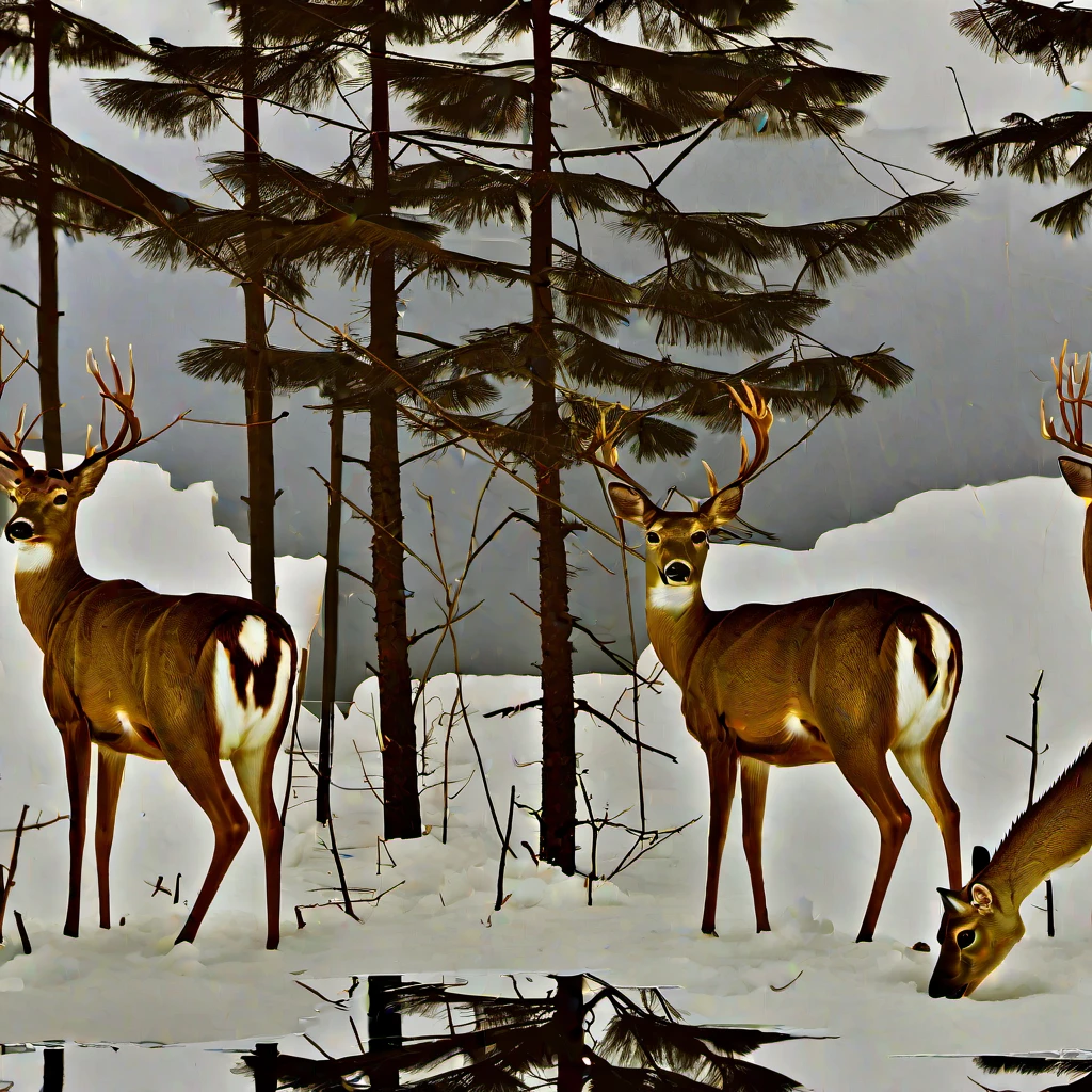 (masterpiece, best quality:1.2), deer in wood