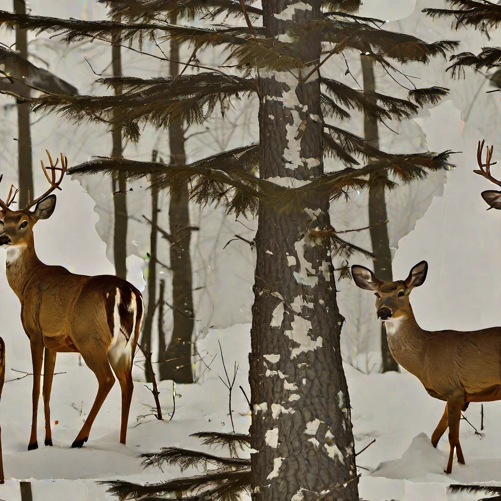 (masterpiece, best quality:1.2), deer in wood