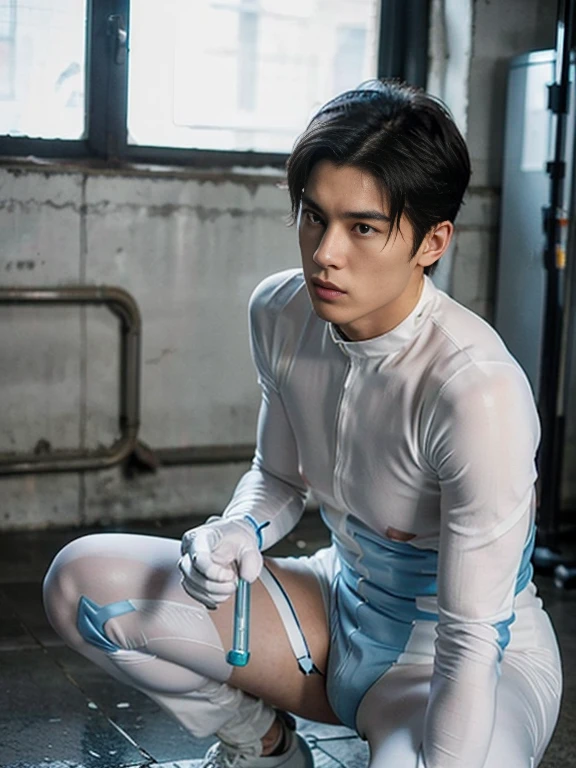 ((Handsome tall skinny boy with fat phat hips))   , thick thighs , （bare thighs） , wide pelvis , shirtless , epic reality,  epic photorealistic , ultra realism ， standing，grins , sexy ,  NSFW , most handsome ever boy , tattoo , slutty whore, K-pop idol looking, K-pop idol face, (phat hips , wide hips) , ( narrow waist) , ((wearing micro thong)) , (skindentation & wide hips) , (wide pelvis. ,massive hips) , (put your hands up) , (topless), skinny waist , foot seen