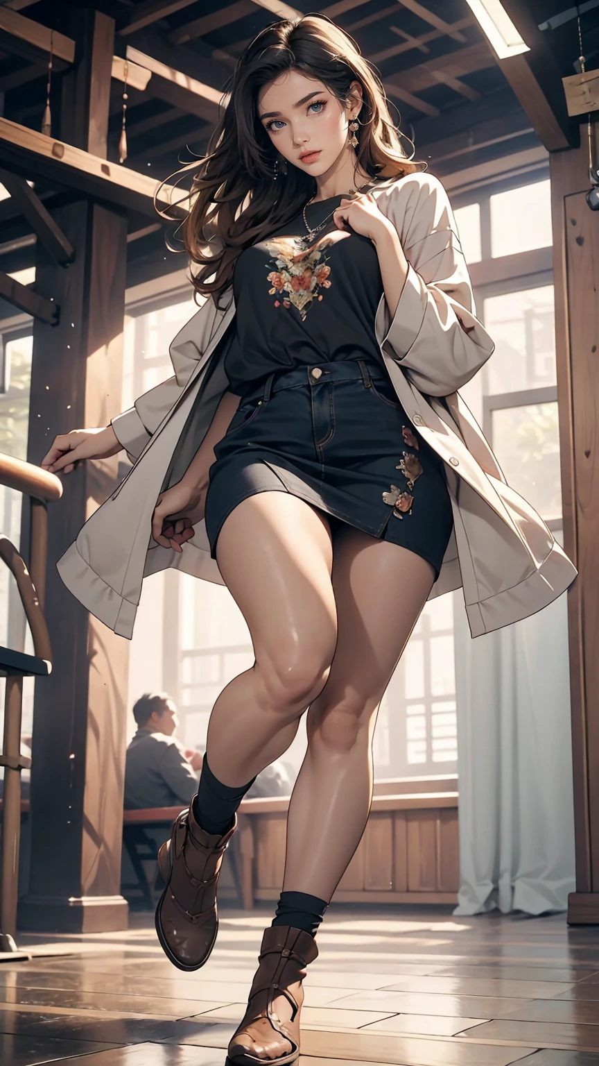 Cute Teenage Girls, Height: about 160cm, Brown eyes, Bright and pretty colored clothes, long, straight black hair, masterpiece, 最high quality, 超high quality, high quality, High resolution, ultla High resolution, Absurd, 4K, 8k, 16k, Super detailed, Intricate and detailed, Great shade, High Contrast, Realistic, photo Realistic, RAWphotograph, photograph, Ultra-fine illustrations, Shorthand, Perfect Anatomy, Correct Anatomy, Perfect Proportions, Perfect Face, Perfect hands, Perfect Legs, Perfect Fingers