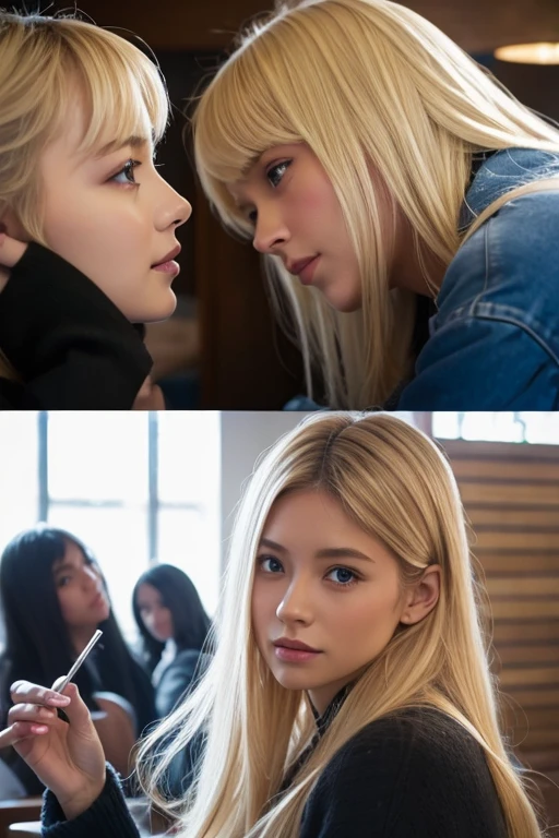Caucasian、female、Blonde