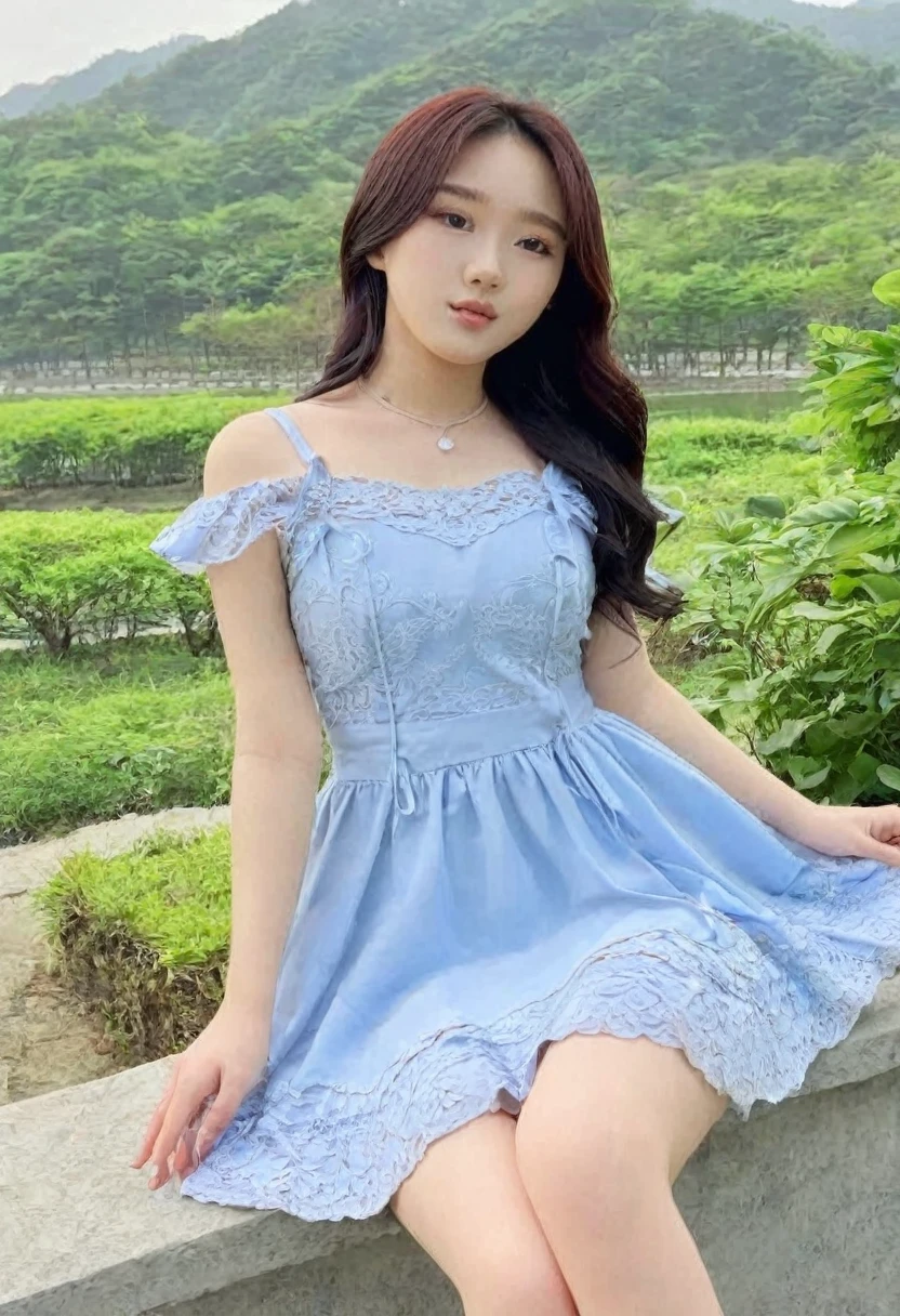 (high quality:1.2), 8k, (High detail:1.2), (Hotlexi woman), Solo, 24 year old Korean Ulzzang female, (dress),