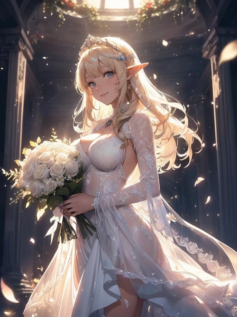 最high quality、1 womanエルフ NP: Worst quality ,flower fractal fine art Bigger on the front、Holding a bouquet of white roses in both hands、Present a bouquet of white roses、((have a white roses bouquet、)) Beautiful sparkle,High-definition depiction, Realistic, 8k, Unity, ,mosquitoウボーイショット, light smile, Beautifully and vividly drawn, , Beautiful, beautiful, clear skin、 white dress , , Beautiful Forest、Beautiful Landscape、 Romanticism,mosquito。 The most beautiful form of chaos, Mr..々color, Intertwined flowers, P article,Magical gentle light,smile,sexy,image quality、masterpiece、Beautiful Face、Super beautiful elf woman((Big breasted 22 year old office lady、Bust 90,Beautiful long ironed hair、blonde、height: 165cm。、sexy、Esbian、、high quality、、Visual Arts、最high quality、1 womanエルフ NP: Worst quality ,Flower fractal art Marble pillar、、、light、Beautiful radiance,High-definition depiction, Realistic, 8k, Unity, , light smile, Beautifully and vividly drawn, , Beautiful, beautiful, clear skin、sexy ((see-through bodystocking,))Countless rays of light pouring down, Swirling Light, big background, , Intense light is emitted from the magic flower circle in front of the girl. Romanticism,Cowboy Shot: The most beautiful form of chaos, Mr..々color, Intertwined flowers, Particle,magical gentle light,smile,,image quality、masterpiece、Beautiful Face、Super beautiful elf woman((Big breasted 22 year old lady、、Bust 90,Beautiful long ironed hair、blonde、height: 165cm。、Esbian、、high quality、Visual art、Written boundary depth、、Elf Ears、、universe、Happy smile、Gentle light、Elf forest、elegant、ticker beautiful decorative、、magic、forest、Beautiful tiara、Beautiful bed、A kind smile、wonderful、Fluttering petals、Dance happily、、Cultivate fantasy、、Mystery light Lots of flowers、White Rose Bouquet、art、art,mystery,Ultra-high resolution,atmosphere 最high quality、Holding a bouquet of white roses