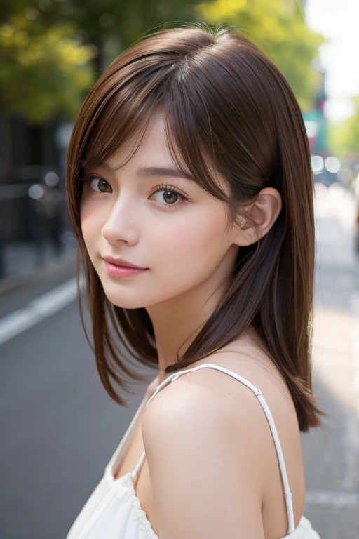 Caucasian、female、Brown Hair