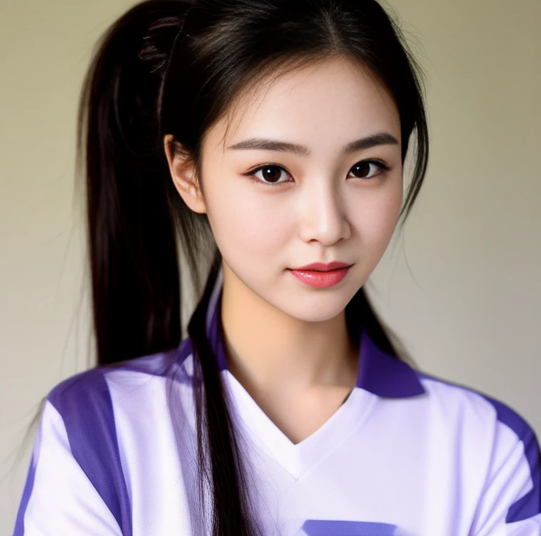 Close-up of a woman wearing a volleyball shirt Expensive silk, dark black, Beautiful Asian woman, Thai anime girl, Chest size 36 inches, beautiful south ponytail,) long, Flowing hair, korean woman, gorgeous young korean woman, ponytail, beautiful young korean woman, Korean girl, korean woman, Jae Yeon Nam, beautiful asian girl, young asian woman, Beautiful Asian woman, cute korean baby face, Gorgeous Chinese model, Chinese girl, bright and sparkling,