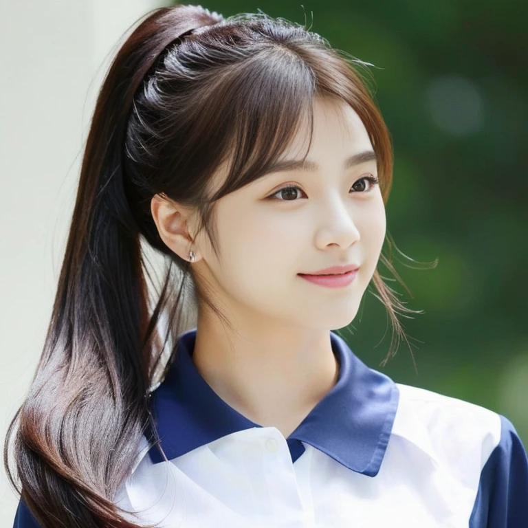 Close-up of a ponytailed woman in a white shirt, beautiful south korean women, Tzuyu from two times, Jae Yeon Nam, Lee Ji Eun, Lee Ji-eun, wan's Korean face is so cute, Korean girl, cute korean stars, หญิงKorean girlที่สวยงาม, หญิงKorean girlที่งดงาม, Cute young Korean face, Hwang Se-is, Park from minutes