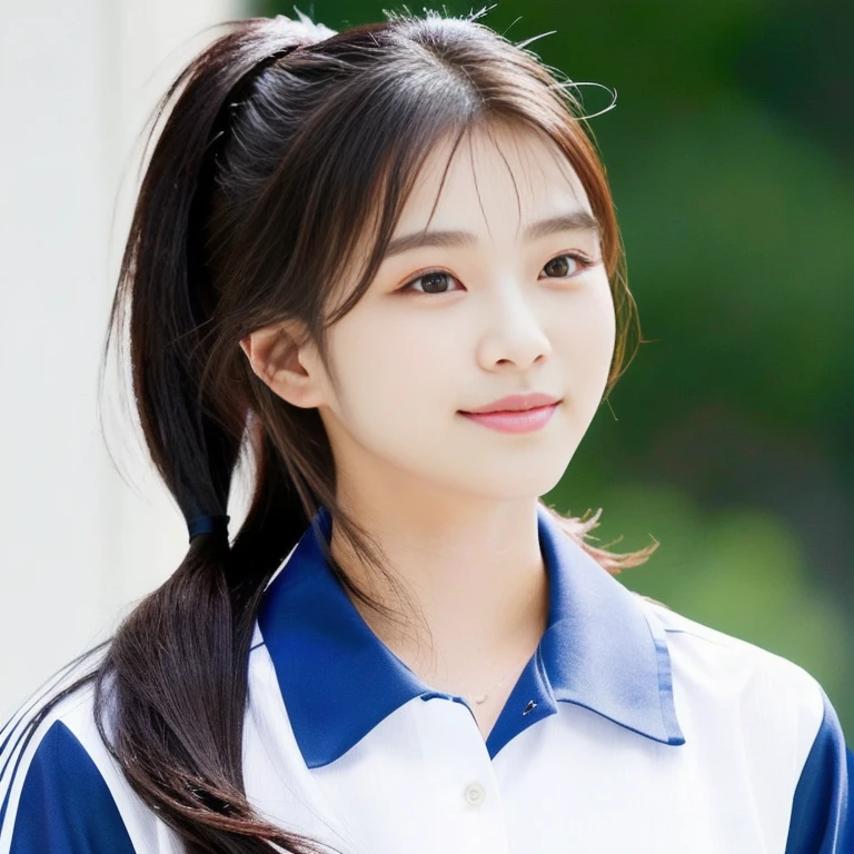 Close-up of a ponytailed woman in a white shirt, beautiful south korean women, Tzuyu from two times, Jae Yeon Nam, Lee Ji Eun, Lee Ji-eun, wan's Korean face is so cute, Korean girl, cute korean stars, หญิงKorean girlที่สวยงาม, หญิงKorean girlที่งดงาม, Cute young Korean face, Hwang Se-is, Park from minutes