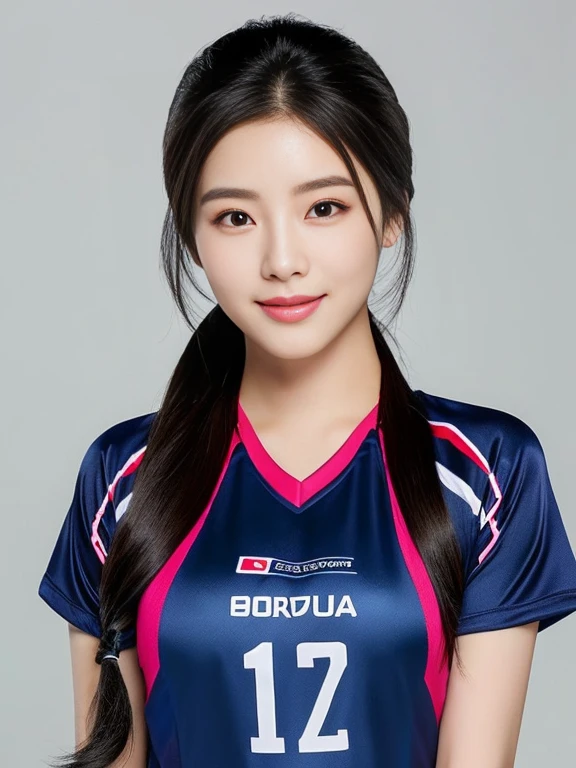 ภาพระยะใกล้ของผู้หญิงponytail, Korean symmetrical face, Woman wearing a volleyball shirt Expensive silk, dark blue, Thai anime girl, Chest size 36 inches, beautiful south  ponytail,) long, Flowing hair, ponytail, beautiful young, bright and sparkling, beautiful south korean women, Tzuyu from two times, Jae Yeon Nam, Lee Ji Eun, Lee Ji-eun, wan&#39;s Korean face is so cute, Korean girl, cute korean stars, หญิงKorean girlที่สวยงาม, หญิงKorean girlที่งดงาม, Cute young Korean face, Hwang Se-is, Park from minutes