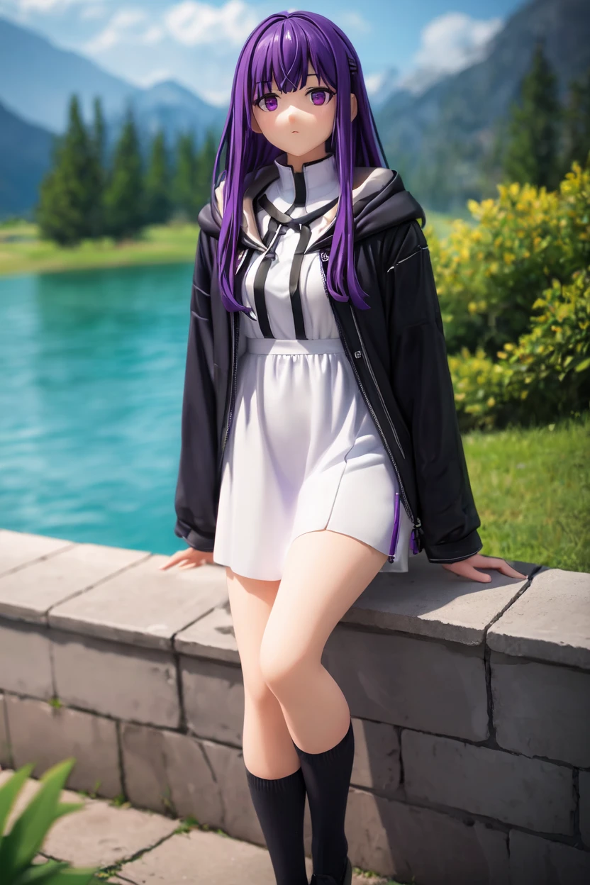 young girl, kim chaewon as a sexy young girl, full body view, fullbody, full body, kim chaewon is a girl, 1girl, forest background, kim chaewon, girl, small breast, figure, long blue hair, violet purple eyes, face front, tight pirate clothes, emotional face, make up, masterpiece, best quality,