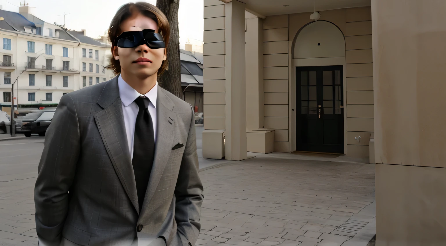 put a blindfold on your face