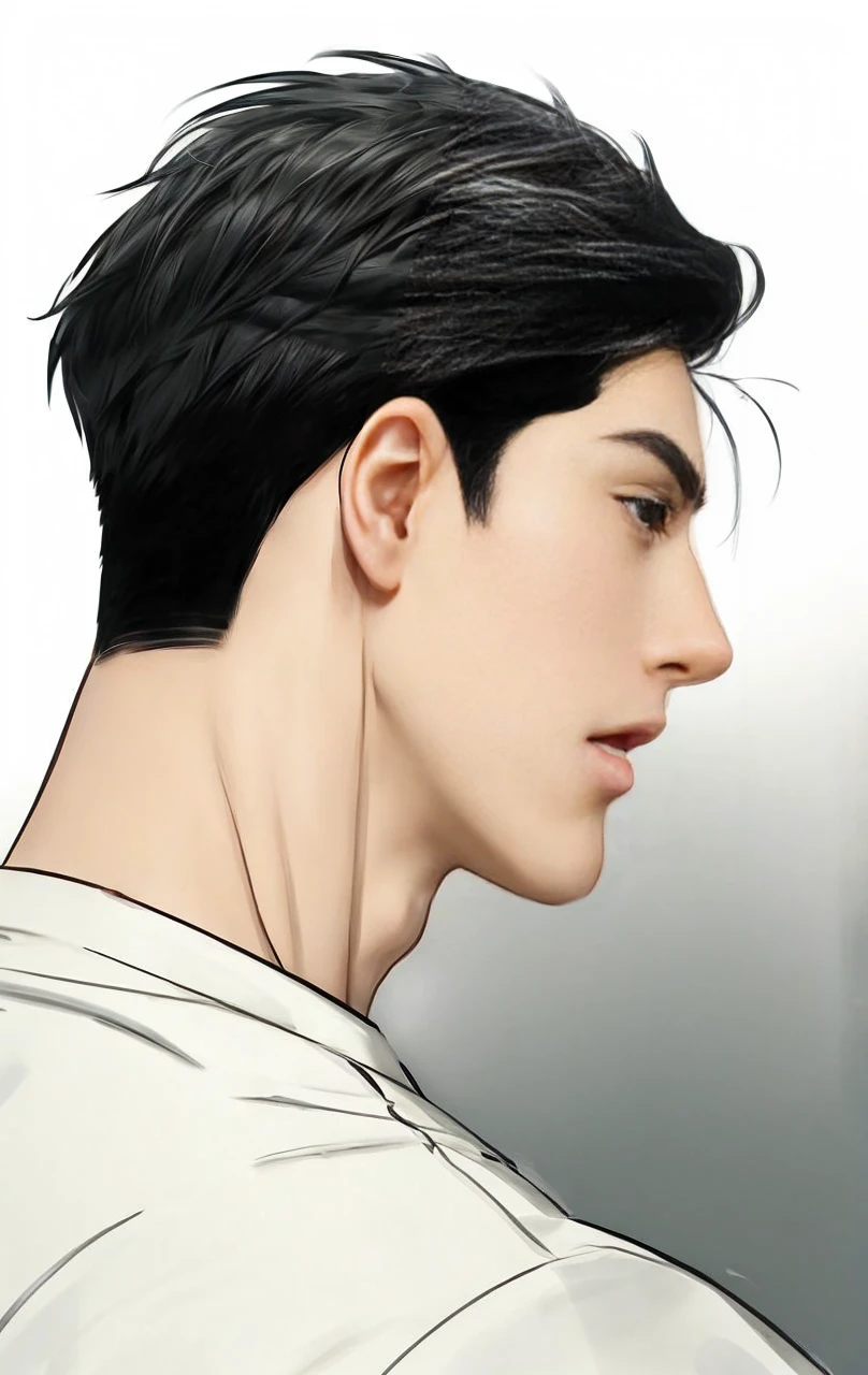 masterpiece, 1boy, young, handsome, black hair, undercut hair, perfect face, detailed eyes and face,black eyes, clean shaved, muscular, capturing a rural atmosphere, dynamic lighting, unreal engine 5