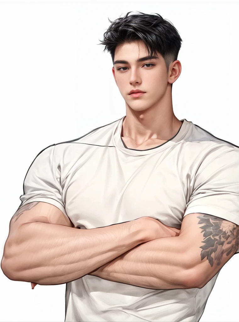 masterpiece, 1boy, young, handsome, black hair, undercut hair, perfect face, detailed eyes and face,black eyes, clean shaved, muscular, capturing a rural atmosphere, dynamic lighting, unreal engine 5