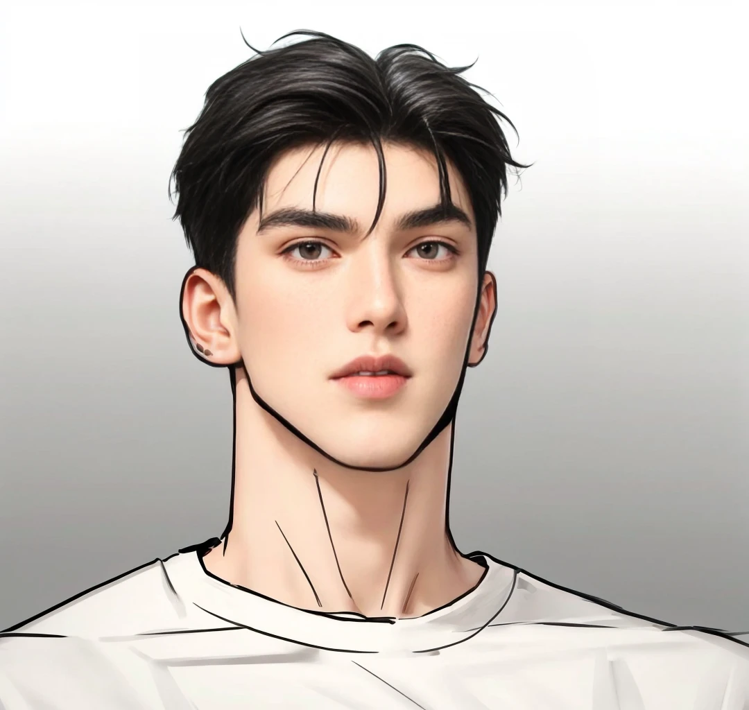 masterpiece, 1boy, young, handsome, black hair, undercut hair, perfect face, detailed eyes and face,black eyes, clean shaved, muscular, capturing a rural atmosphere, dynamic lighting, unreal engine 5