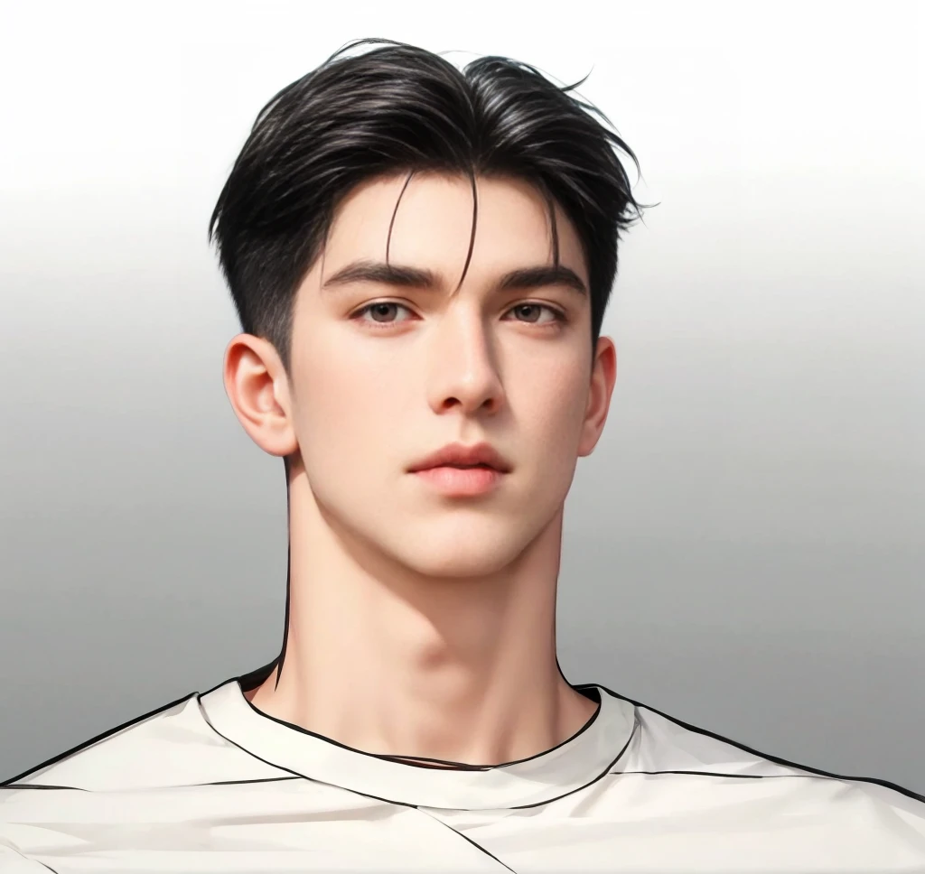 masterpiece, 1boy, young, handsome, black hair, undercut hair, perfect face, detailed eyes and face,black eyes, clean shaved, muscular, capturing a rural atmosphere, dynamic lighting, unreal engine 5