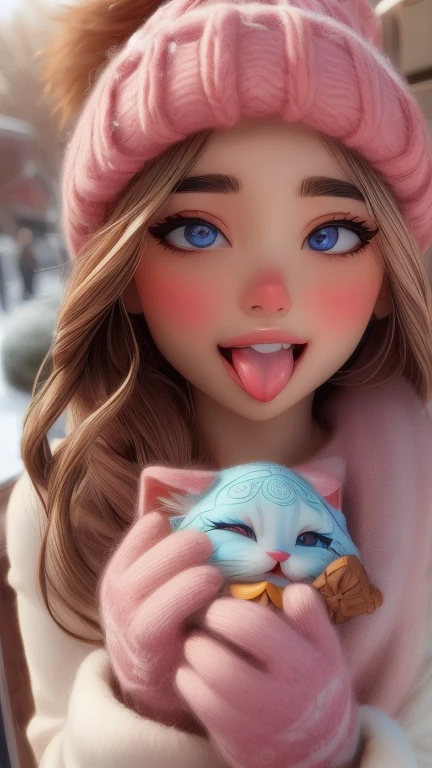 1girl, closeup of face, winking, smiling, beautiful detailed eyes, beautiful detailed lips, extremely detailed facial features, long eyelashes, high quality, 8k, best quality, masterpiece, photorealistic, hyperrealistic, hyper realistic, ultra-detailed, vibrant colors, soft lighting, warm colors