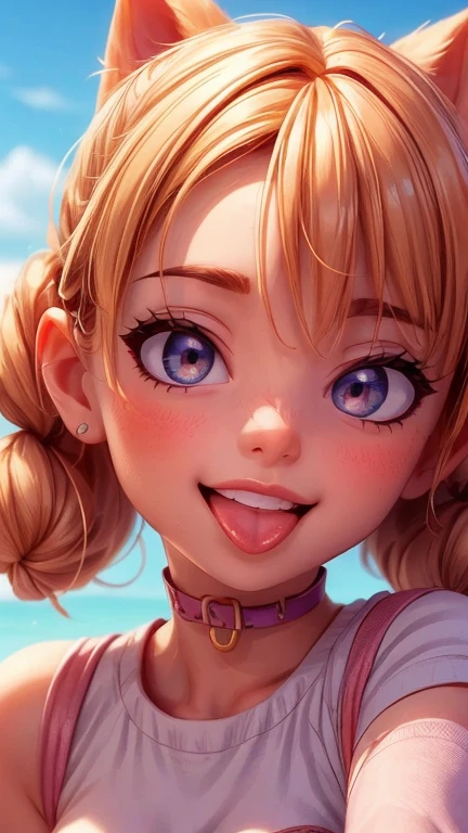 a woman with beautiful detailed eyes, beautiful detailed lips, extremely detailed eyes and face, long eyelashes, closeup portrait, smiling, winking, photorealistic, 8k, high quality, cinematic lighting, warm colors, masterpiece