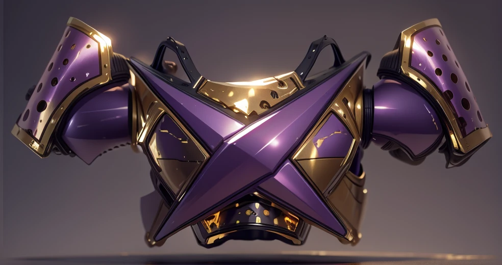 The color changes to gold and purple,Some gold and purple(Ensure its layering and armor texture,There are a lot of mechanical textures,Gold as the main color,Purple as a secondary hue)