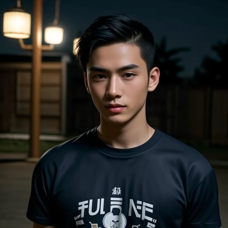 A man wearing a dark red soccer jersey., expensive silk, Thai anime,Outdoor gym inspired by Li Khan, Damian Tran, wearing red dress, Wear a red formal dress, Handsome Chad Chin, Ross instead, Asian man, Mark, Liang Mark, Rick Dai, Christopher Chao, Inspired by David Diao, Thailand, แรงบันดาลใจจาก Liang Kai, Nanchuan
