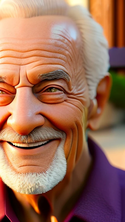 a cheerful older man, close-up portrait, winking, smiling, detailed facial features, elderly male, happy expression, warm lighting, intricate details, photorealistic, 8k, high quality, masterpiece
