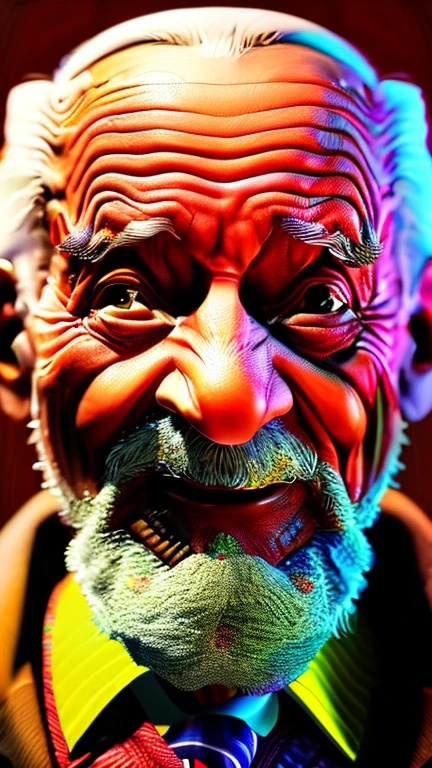 a funny old man, close-up of face, grimacing expression, detailed facial features, expressive emotions, detailed wrinkles, high contrast lighting, dramatic shadows, vibrant colors, intricate textures, photorealistic, 8k, hyperrealistic, masterpiece, digital painting, cinematic lighting