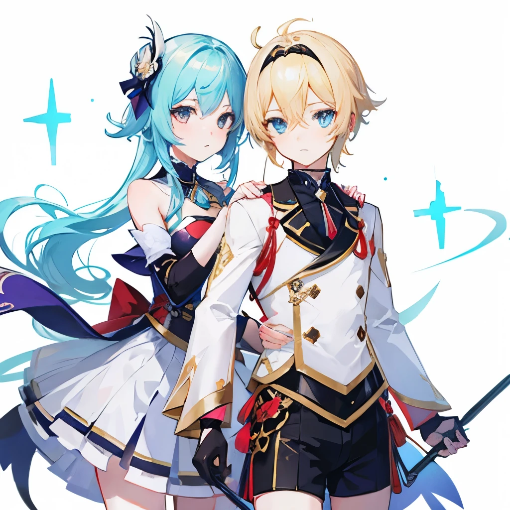 Genshin Furina outfit swap with Genshin Lumine.