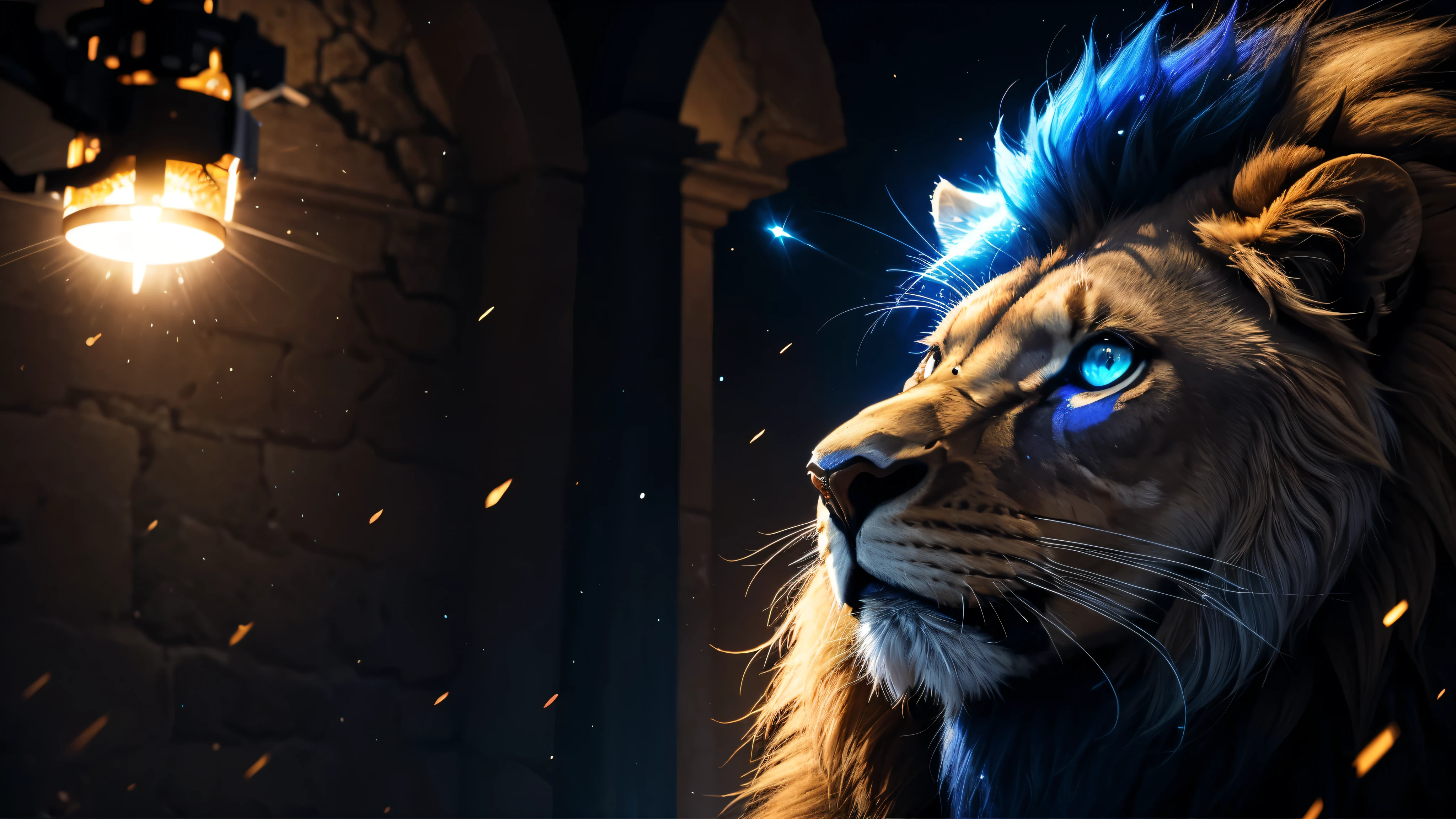 Lion, Divine Lion, naturais, Blue Thunder, Realistic Lion, King, Detailed Realistic, Detailed Realistic 16K, Eletricidade Detalhada 8K, texturas Realistas 8K, Cores Fotorrealista 8K, Blue Fire, Detailed Realistic Fire Bolt, Black and Blue Power, Power Thunder, Divine Realistic, Natureza, Linda, Rendering, Fotorrealista, UltraHigh definition, 4K, texturasdetalhadas, thunder, sombras detalhadas, cores detalhadas, Azul Neon, Blue Light, Raios, Blue power, Natureza Linda, Grande Divino, Blue Light, Blue Thunders, Coroa Rei, Thunder Bolt, Bolt eletric Power, Detailed Realistic Black and Blue Lights, Detailed Realistic Lion 16K, Detailed Realistic Fire Power, Detailed Realistic Divine Lion, Detailed Realistic Face 8K, Nitidez Ultra Realista 16K, Texturas Ultra Detalhadas 8K, Natural Detailed Realistic 8K, Night, Night Sky, contraste detalhado, Contraste realista, high resolution, cores detalhadas, fogo, eletricidade, divina criatura, 8k, Realista detalhado, 16K, 8k, High definition, contraste detalhado, Contraste realista, high resolution, cores detalhadas, fogo, eletricidade, divina criatura, 8k, Realista detalhado, elegante,