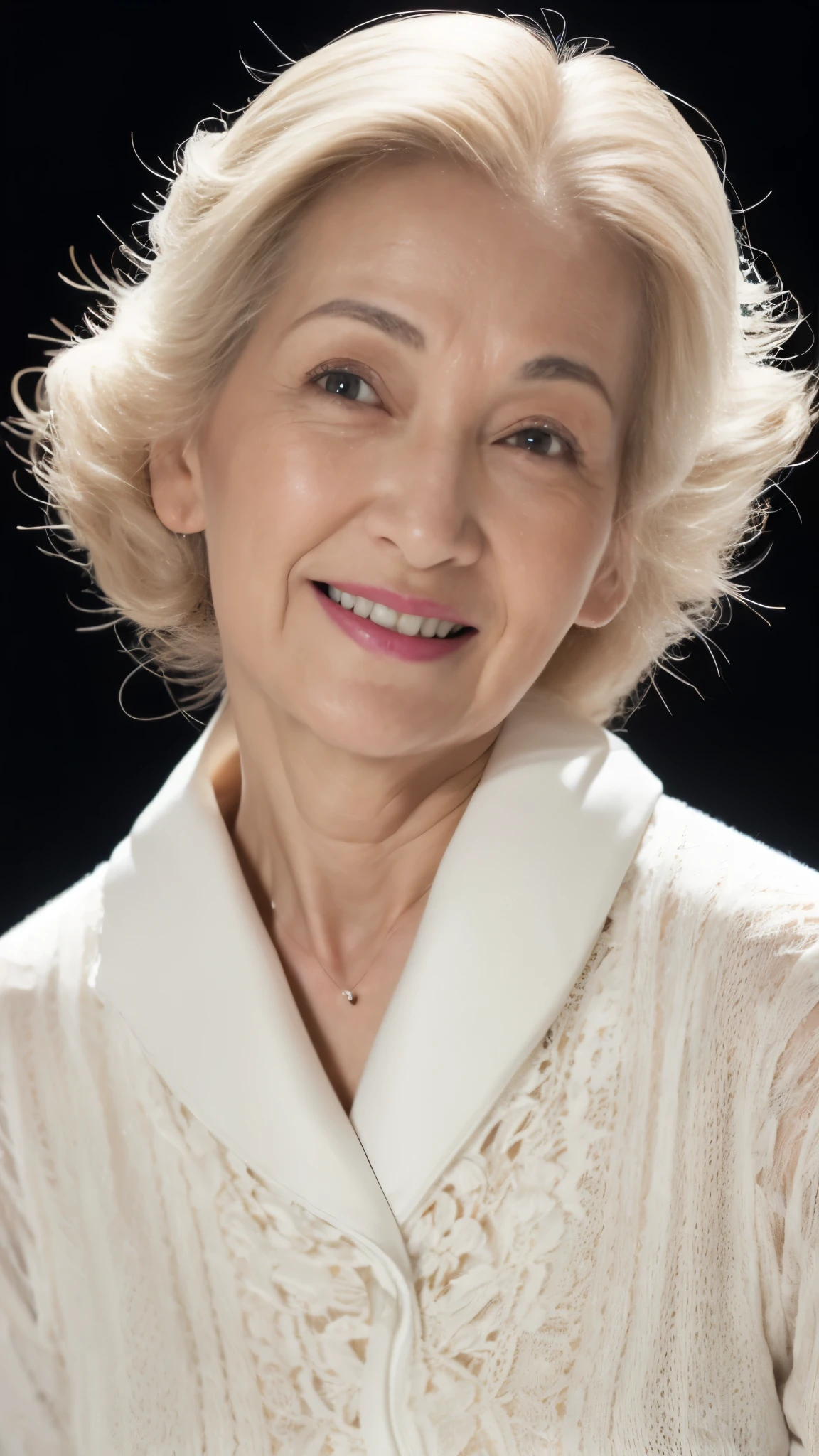 ((Face close-up)), Late Elderly, Aged face, Perfect composition, ((Fractal Art)), (((masterpiece))), 8k, Clear images, (((alone))), (((Asian Beauty))), Pure white background, Natural Hair Color, Hands behind back, Refreshing early summer outfit, Alluring, ((Elderly)), Depict lips accurately,Red lips, Flashy makeup, (((alone))), (((Perfect Anatomy))), Depicting ears correctly, Pure white background, gravure, Upright posture, smile, ((Beautiful mature woman)), highest quality, Very detailed, Realistic, Very detailed細なスキン, (Madame), (The corners of the mouth are turned up), 120 years old, Huge breasts, Mature Politician, Glamour, sexy, Pure white skin, Natural hairstyle, Comfortable clothing,