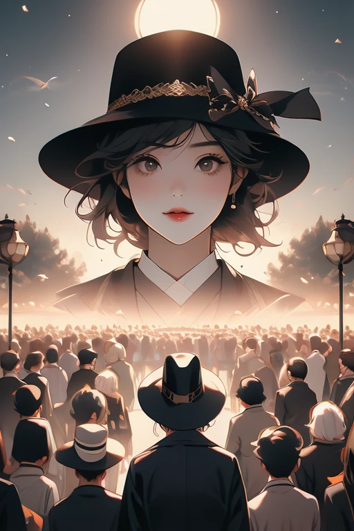 people wearing hats在街上queue,Photo of Tsubasa Nakai,shutterstock,occur,people wearing hats,queue,overload,Suspects lined up,8 k ),8 hours,daoshi,Creepy,機器人queue買冰淇淋,sakimichan,Adult crowd,Large Field of View,Above the waist ,gothic theme