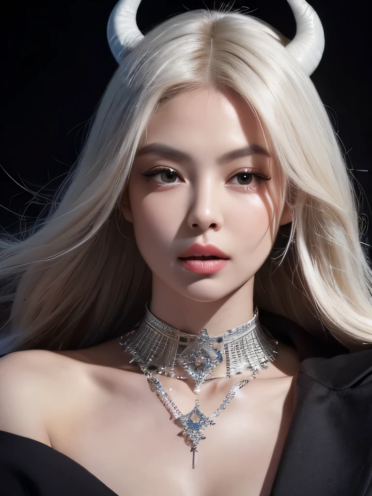 (8k, RAW photo, photorealistic:1.25) ,( lipgloss, eyelashes, gloss-face, glossy skin, best quality, ultra highres, depth of field, chromatic aberration, caustics, Broad lighting, natural shading, Kpop idol) looking at the audience With serenity and goddess-like bliss,