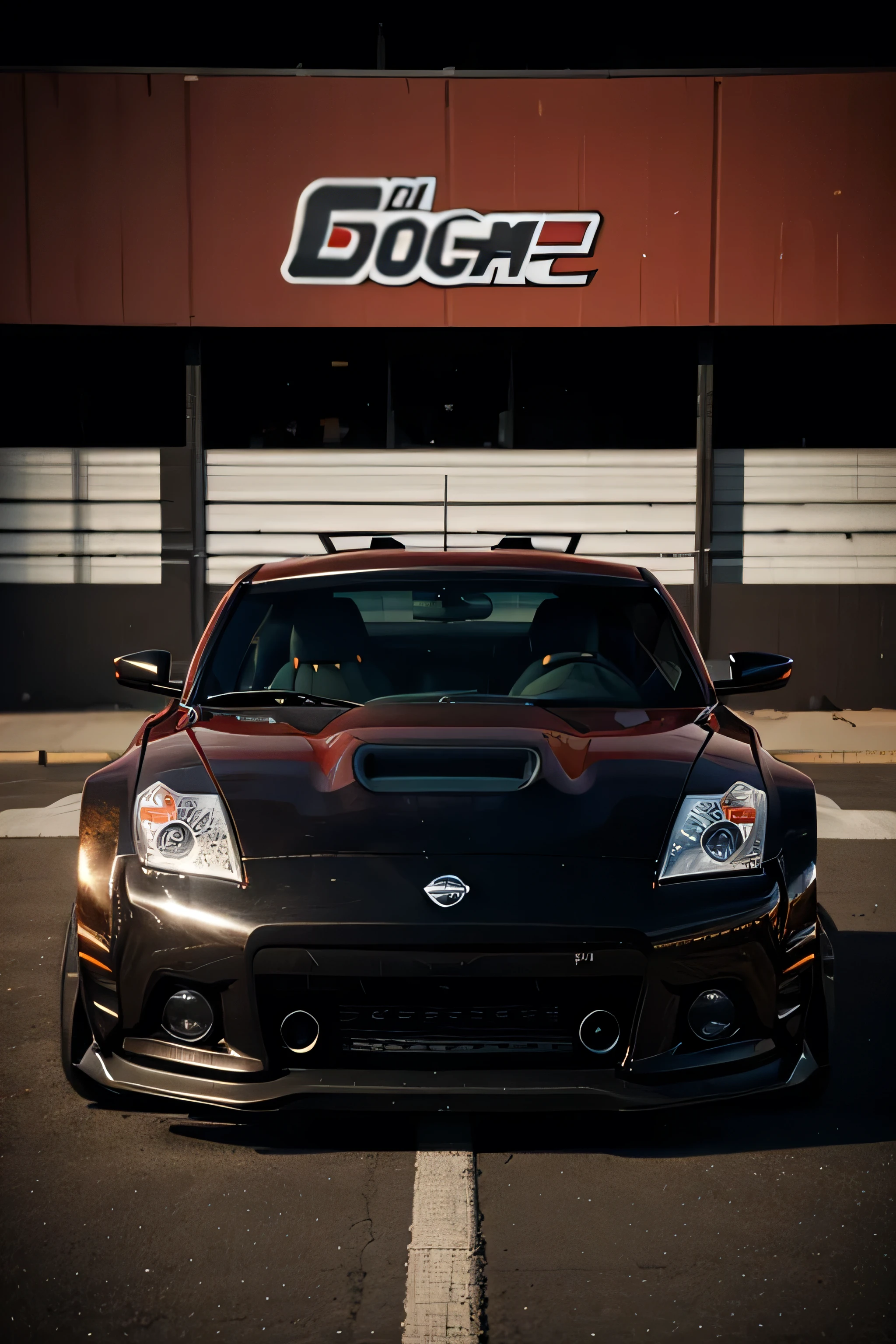 Logo Nissan 350 Z Fusionado Con El Logo Del Dodge Demon