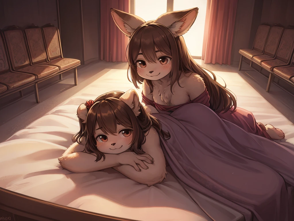 (hi res), ((masterpiece)),((The best quality)), illustration, , whole body, ( Lobo furry:1.3)   3girls, threesome, facial focus, wolf girl, cana, hair between the eyes, purple eyes, long hair, inside, bedroom,night landscape, Resting on the bed, moonlight through the windows, gold pendant, Heart-shaped pendant, nipples,  deep purple nipples, Open mouth, happy face, face orgasm, doll dress, Intimate Wear , partner undressing,  old, tiny breast, big chest,  pubis,  wet vagina, line up, furry , furry ,  nipples enormes, lesbian, lesbian , touching the vagina, hairy vagina,