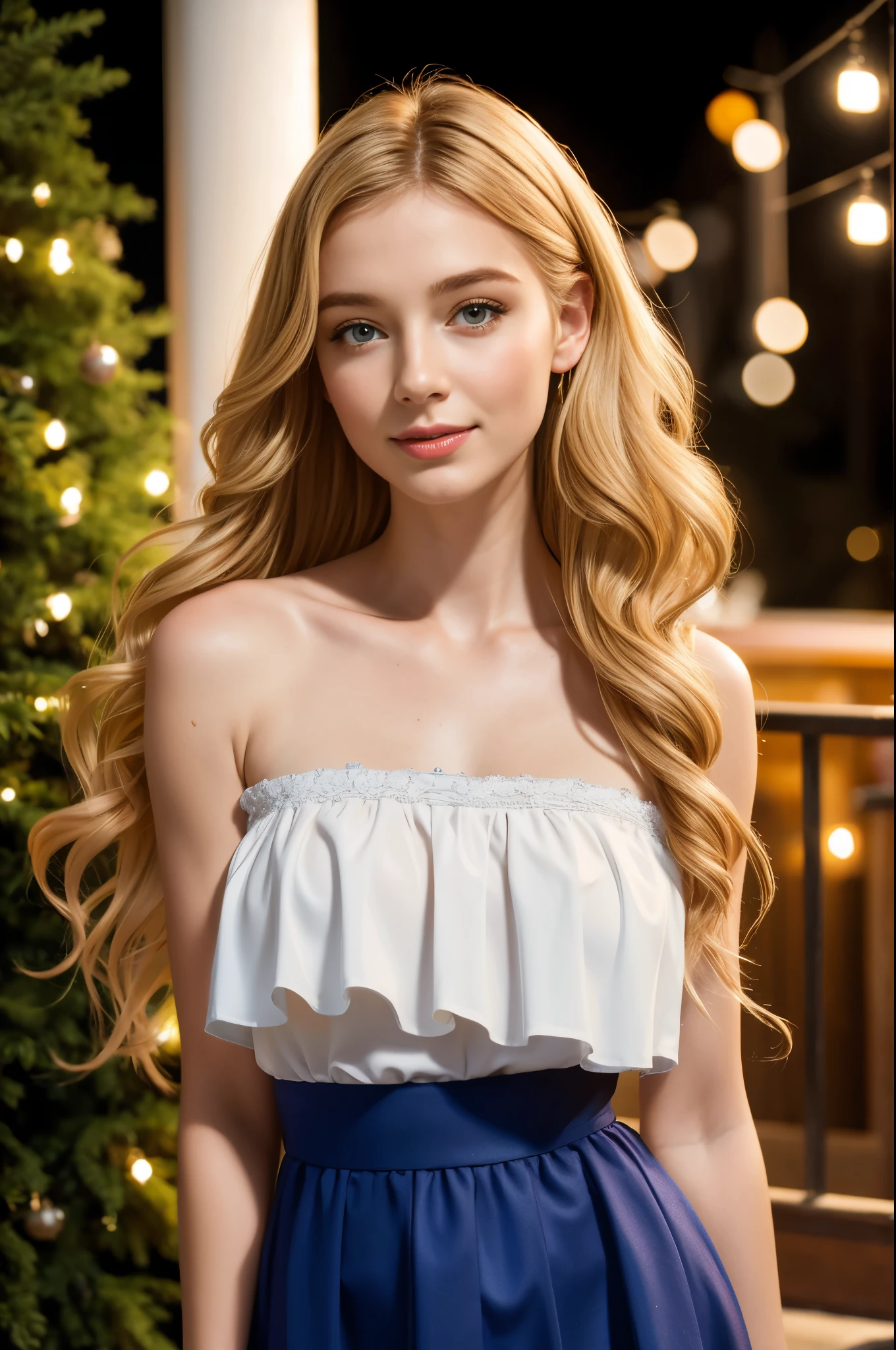 25-year-old European girl&#39;s hyper-realistic photo,at home里,Eating cake standing up，Cup cake，Prepare to eat the cake，Grin， Beautiful woman, (Blonde extra long wavy hair),  ((Delicate face:1.2)), ((Detailed facial features)), (Delicate skin), Pale skin, Full body view,(High detail skirt), Strapless clothing，Sexy highlighted，delicate eyes, (Blonde Beauty),Strict expression, Delicate skin, (Detailed clothes),View Viewer, Dramatic, energetic, Clear focus, 50 mm,F1.2, EOS-1D X Mark III,(night),permanent,(Complex background), (Heavy makeup),at home，realistically，Surrealism， High level of detail， Depth of Field， Details and refinement， Photolysis， HD， 電影Effect，  （Bokeh）， （（Big breasts beauty））， （Effect）， （（Tight clothing））） ， （（Delicate face and eyes）），Full body image，