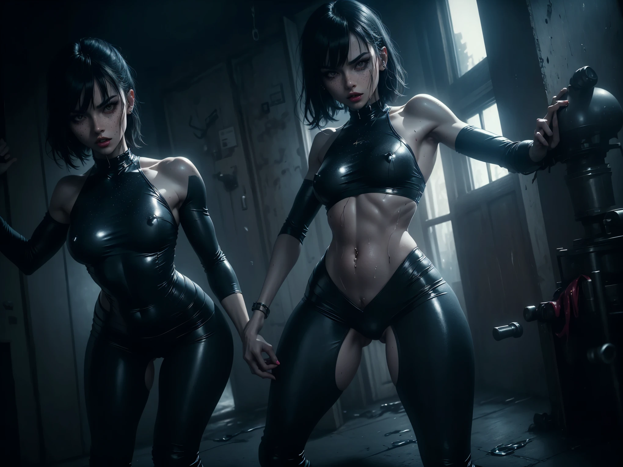 she has finally caught you... she wants to feel your tiny body trapped deep in her pussy squirm, she is a giantess and she wants to put your tiny shrunken body deep inside of her pussy, short hair with bangs and ponytails, helpless, beautiful horror, giantess domination, death by giantess pussy insertion, tall skinny sexy and slutty giantess, she needs to have your tiny shrunken body deep inside of her pussy.... she wants you to choke inside of her pussy, she is the embodiment of sexual domination and lust, she is perfect, you are her prey, you are about to die inside of her pussy, small tight ass, giantess domination, human sex toy, helpless, she is a giantess and she wants to use your tiny shrunken body as a human dildo... she wants to put your tiny body deep in her pussy, perfect anatomy, perfect arms and hands, better detail on her eyes... make her eyes look scary and beautiful, perfect sexy and slutty athletic body, perky nipples, sex, slut, wet, white cum, perfect tight butt, black hair, intense slutty transparent clothes, perfect legs and skinny thighs, tight wet pussy, white dripping cum, ((Perfect eyes and face)), ((closed wet full lips)), ((perfect hands and fingers)), ((( a lot of white cum is dripping out of her pussy))), ((she has a very skinny and toned strong body)), ((makeup)), ((freckles)), ((perfect eyebrows)), ((sharper edges)), ((perfect scary grey eyes)), perfect intimidating face, slut, sadistic, predatory, better detail on her skin, perfect face and strong jawline, perfect full wet lips, sadistic atmosphere, wet sweaty skin, more detail, beautiful intimidating grey eyes, ((beautiful horror)), better lighting, more toned muscles, perfect detail on her intimidating eyes, very tight underwear, ((tight pussy)), (((tighter clothing))), slutty, intense, perfect detail, ((piercings)), better detail on her bellybutton, skinny, skinny and strong, more skin showing, intense, slutty, freckles, long skinny perfect legs, scary and intense, super slutty