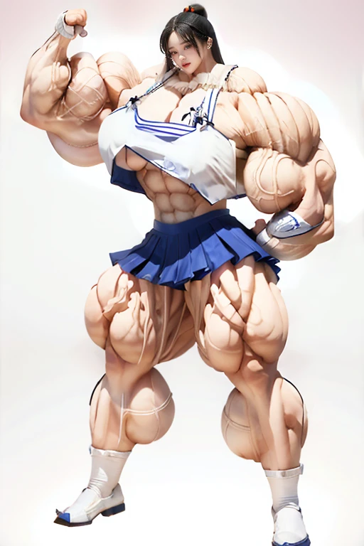 (One girl)、8K、Masterpiece、Highest quality、highest quality、High resolution、Very detailed、Very delicate、Very vivid、Whitening、Idol face、Japanese Beautiful Girl、Model Body Type、smile、(((school uniform:1.5)))、tall、(Huge breasts)、(Huge Ass)、Slim waist、(((Huge muscles:1.5)))、(((Very huge muscles:1.5)))、(((mega big muscle)))、(((huge body:1.5)))、Small Face、(((bodybuilder:1.5))))、(((Muscular)))