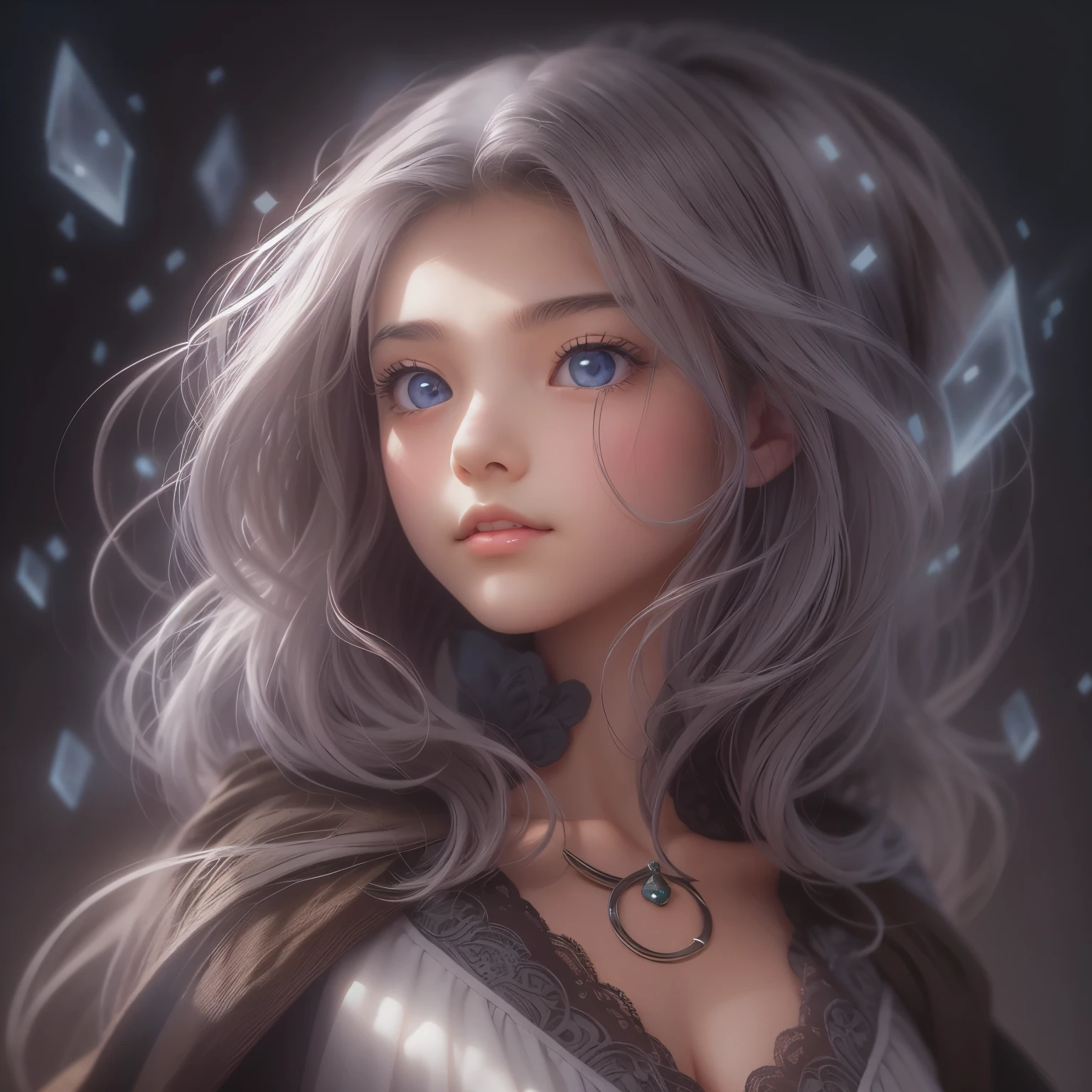 detailed face, cute face, A powerful spell that creates a magical protective barrier., A woman who uses green magic to summon a magical shield is perfect for a fantasy world..