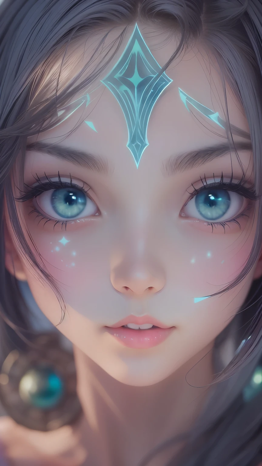 detailed face, cute face, A powerful spell that creates a magical protective barrier., A woman who uses green magic to summon a magical shield is perfect for a fantasy world..