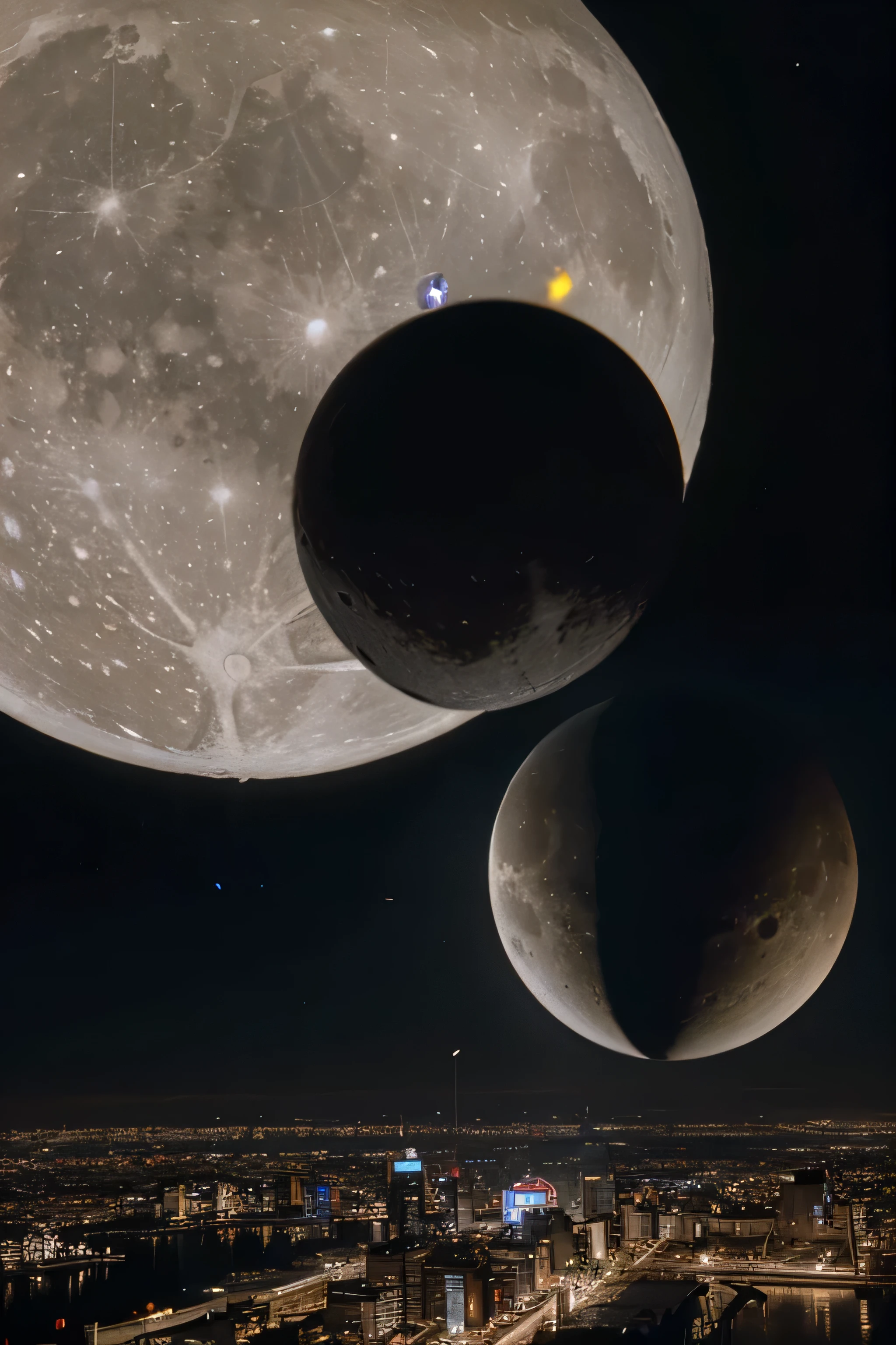 A moon of saturn Titan with colonies city of Thanos