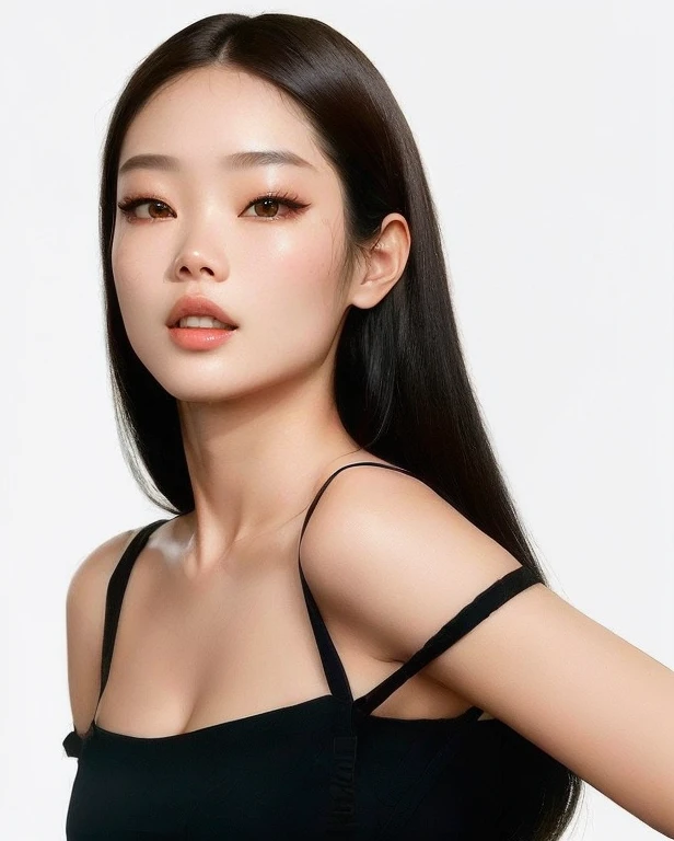 um close de uma mulher com longos cabelos pretos usando um vestido preto, Jennie Blackpink, Lee Ji-eun, Lee Ji-eun, Heonhwa Choe, Gongbi, park De mim, Shin Min Jeong, linda mulher sul-coreana, kwak ji jovem, taejune kim, linda jovem coreana, De mim, Hwang se-é