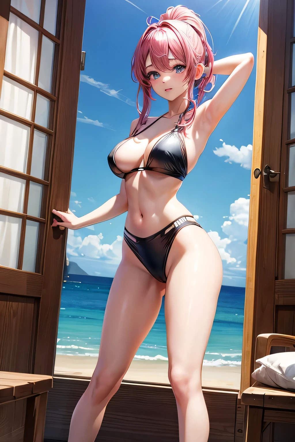 Beautiful kpop girl, anime girl, hyper realistic, nacked