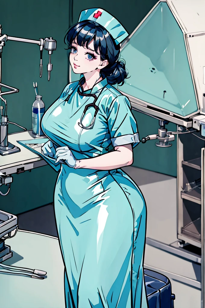 nurse uniform,hospital, latex nurse suit,nurses,busty,elbow gloves,labcoat,black hair woman,blue eyes , gigantic ,medical instruments,asian nurse,two nurses,speculum,examination room,oversize ,big ass ,strap on, lay on table ,legs spreaded,giving birth,gyno chair , dentist,Milf,latex,grey uniform,oversize breasts