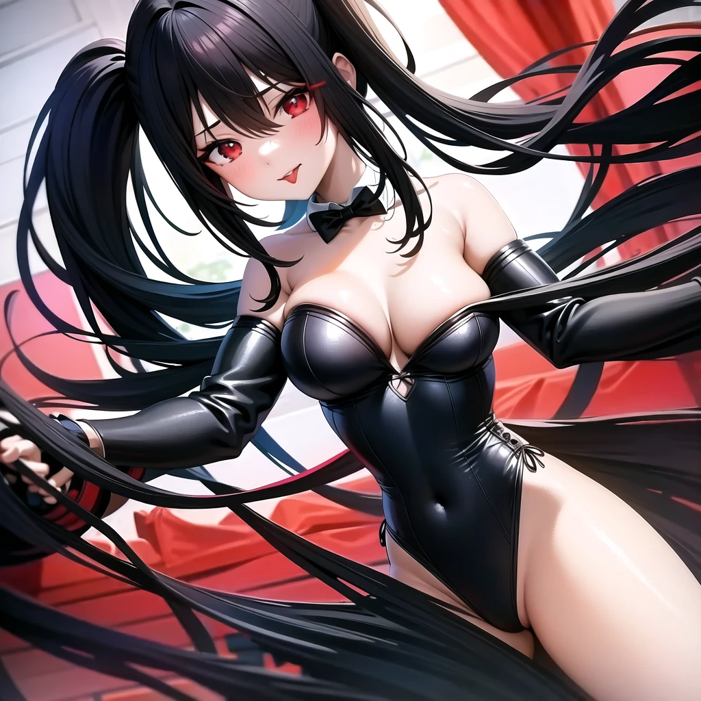 Kurumi, (obra maestra, mejor calidad:1.2), 1 chica, solo, ojo derecho rojo, sujetador negro, pelo negro, escote, adorno para el pelo, hombros descubiertos, Pechos grandes, Gothic, Kurumi, (obra maestra, mejor calidad:1.2), 1 chica, SOLO, ojo derecho rojo, sujetador negro, pelo negro, escote, hair decoration, hombros descubiertos, BIG senos, Gothic, 1 chica, symbol-shaped pupils, orejas de animales, senos, bdsm, orejas de conejo, esclavitud, ojos de reloj, heterochromia, atado, conejita playboy, lengua OUT, SOLO, arms behind the back, lengua, leotardo rojo, LEOTARD, es, dos colas, vibrador, boca abierta, tokisaki kurumi