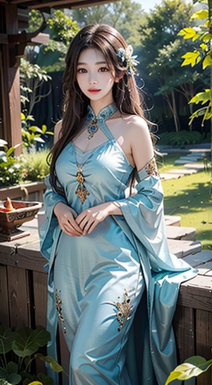 Imagine an Asian girl emerging from the mystical mist of an enchanted forest. Her beauty is extraordinary, surpassing conventional standards, like a goddess from a fairy tale. She is surrounded by an aura of soft light, exuding a mysterious atmosphere that captivates all creatures in the forest.
Her face is delicate, with eyes that shine like stars in the night, holding the wisdom of thousands of years. Her smile is magical, capable of melting the coldest of hearts. Each step she takes leaves behind shimmering patterns on the ground, as if she is walking on a colorful carpet of flowers.
Her attire is a masterpiece made from the magical materials of nature, woven by the forest fairies. The flowing fabrics, adorned with intricate patterns, move gracefully with each gentle breeze, as if they are dancing with her. Sparkling feathers and rare precious gems embellish her dress, reflecting light and creating an enchanting spectacle.
Each time she gazes into your eyes, you are drawn into an untold fairy tale, a magical journey waiting to be explored. The mythical creatures of the forest – from fiery dragons to tiny fairies – are all captivated by her presence, as if enchanted by an irresistible spell.
People are not only drawn to her external beauty but also to the deep mystery within. She embodies courage and inner strength, inspiring those around her to embrace the wonders hidden within themselves. She is a guiding light, the goddess of mystery and magic, bringing light and hope to everyone.