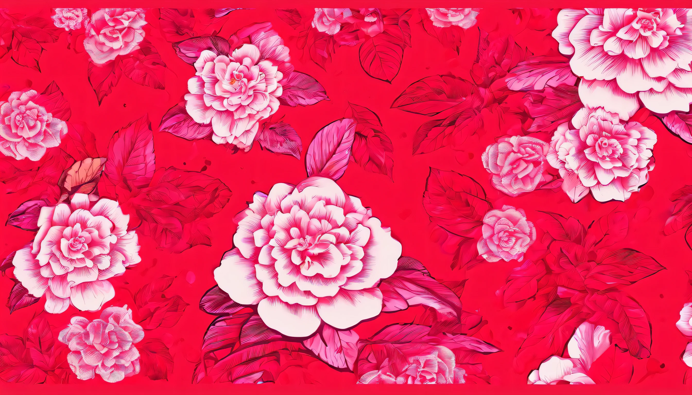Japanese Camellia floweres,red , nothing human , wall rappers